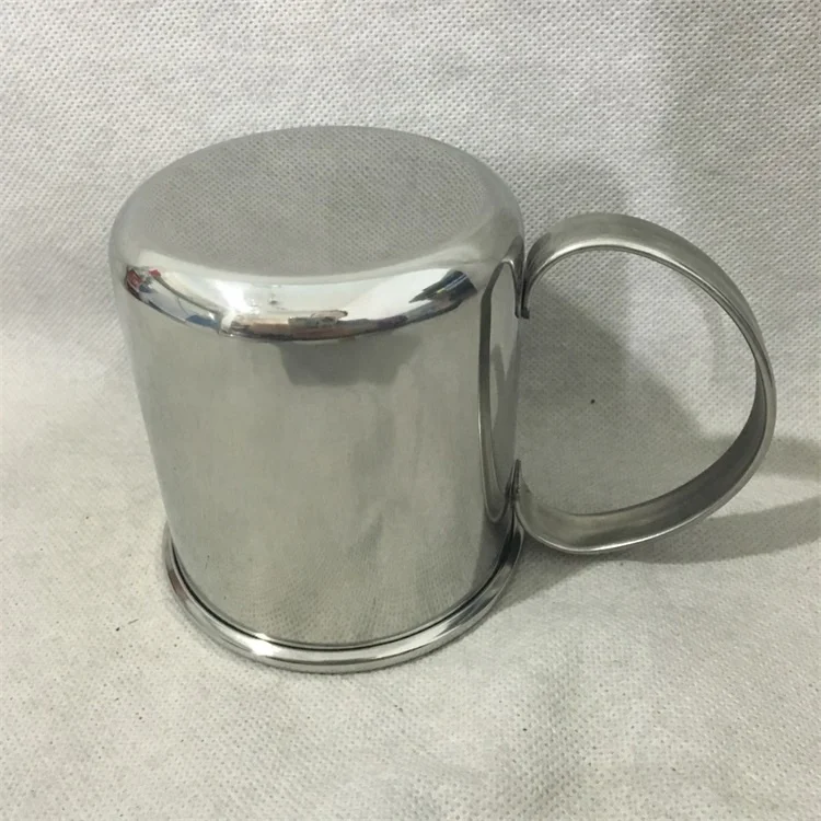 16oz Food Grade Moscow Mule Hammered Drum Silver Copper Plated Drinking Coffee Beer Cocktail Vodka Mint Julep Ginger Tea Mug Cup