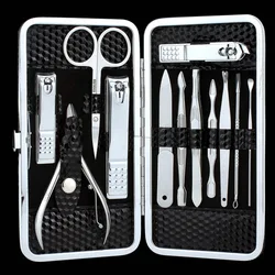 Gold Beauty Care Elegant 12pcs Manicure Pedicure Household Salon Tools Cuticle Exfoliate Nail Set