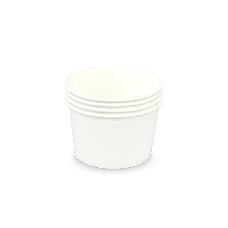 Пользовательские высокое качество 90cc белая бумажная чаша с 62 мм полиэтиленовым покрытием тонкий невидимый слой для сохранения жидких соусов супы пищевого торта