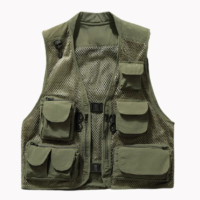 Жилет мужской сетчатый дышащий, жилет с несколькими карманами для улицы, работы, рыбалки, путешественника, фотосъемки нахлыстом, УНИВЕРСАЛЬНЫЙ ЖИЛЕТ