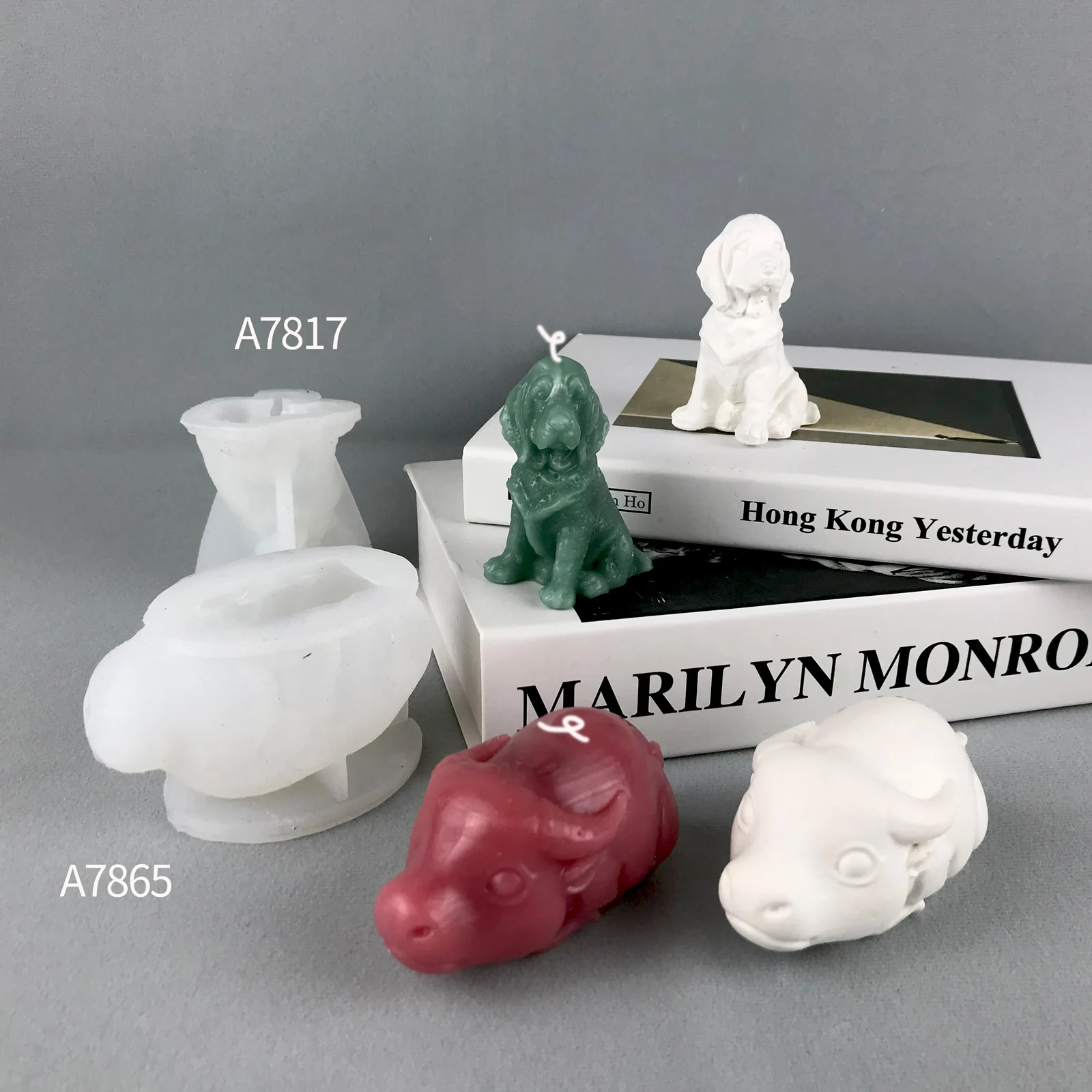 A7817-7865 soy candle wax flakes 101 soy wax for mold candles candle animal mold cow shaped puppy silicone mold