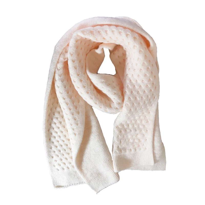 New solid color knitted scarf for men and women in autumn and winter to keep warm support customized