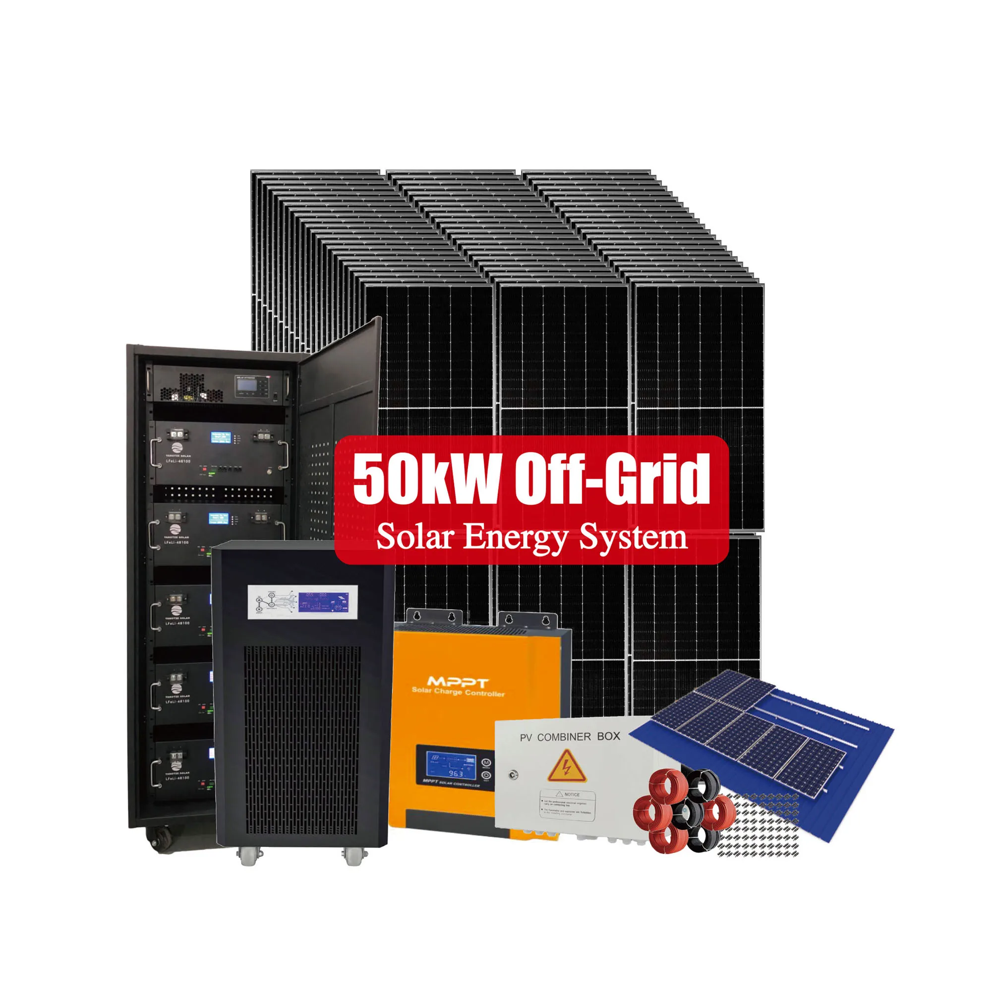 Maxbo 50kW 50 kW 48kW 48 kW Off Grid offgrid Hybrid complete roof Solar Energy battery storage System solar power system