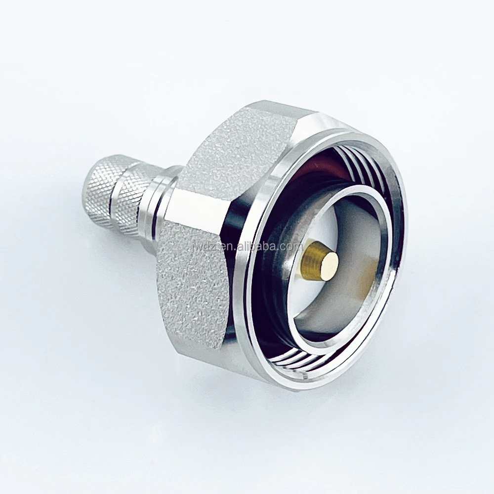 RF Application 50Ohm 7/16 DIN Male Plug Crimp Coaxial Connector For LMR400 Cable