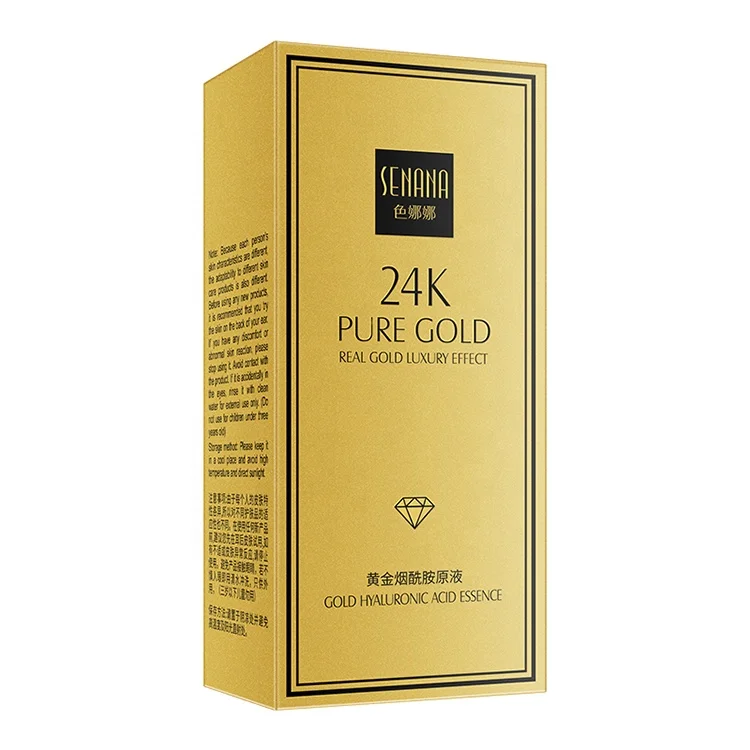 99.9% Pure 24k Gold Face Whitening Anti Aging Moisturize Skin Care Serum 24k gold & collagen vitamin c gold face  face serum