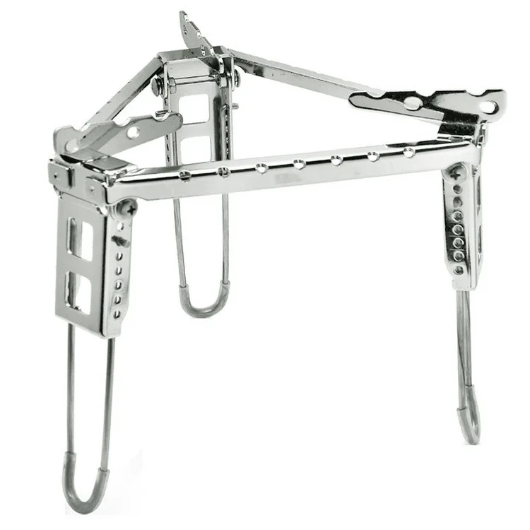 Outdoor iron barbecue grill rack portable folding gas barbecue grill wholesale camping barbecue grill triangular rack