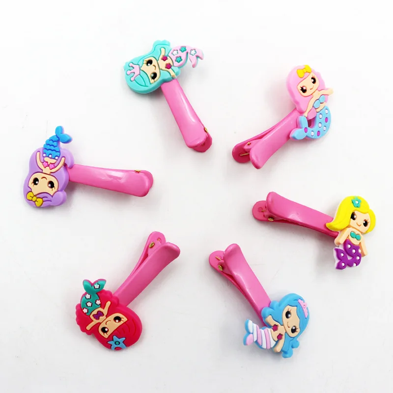 Wholesale Mermaid Barrettes Hair Clips Beads Bracelet Keychain Finger Ring Slap Bracelets Birthday Party Decorations for Girls