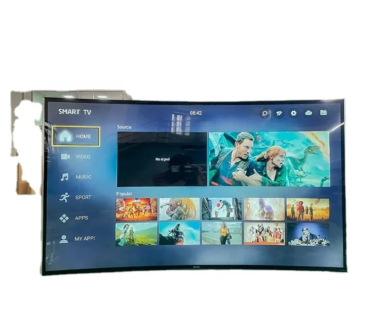 Professional Smart TV 50 55 65 75 inch Curved TV With Ce Certificate
