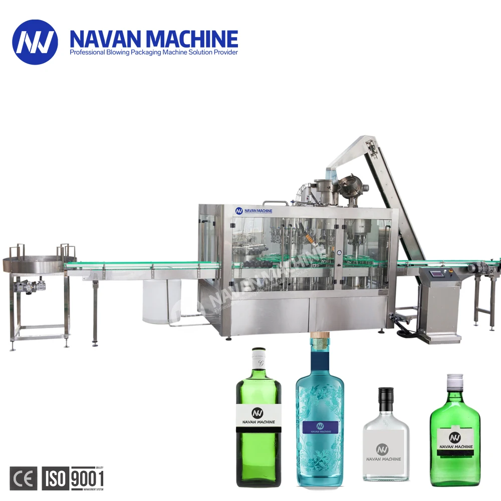 High Speed Automatic Glass Bottle Juice Beverage Beer Gin Alcohol Drink Filling Seaming Machine