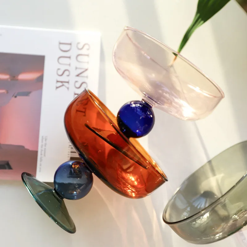 creative multi-color glass bowl, fruit salad bowl tableware, household high-temperature yogurt