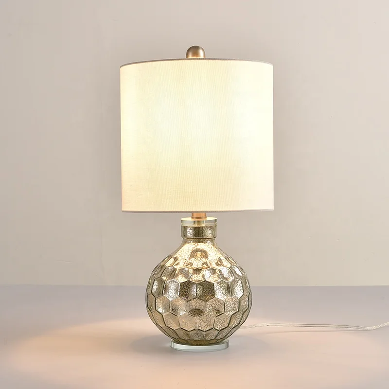 
 Высококачественная лампа из оцинкованного стекла в стиле ретро для спальни, настольная лампа  