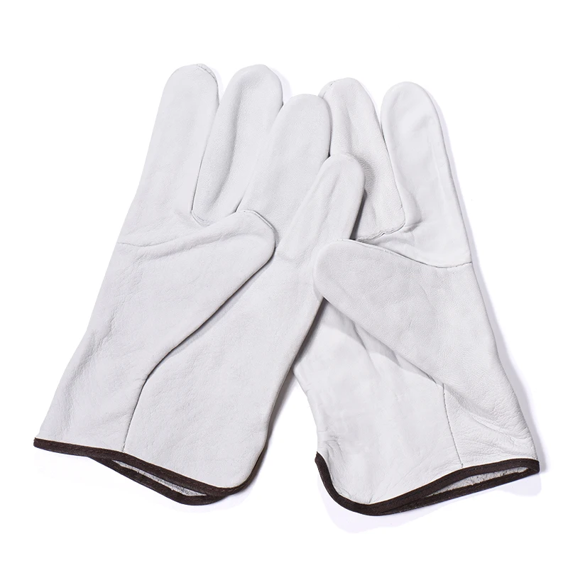 Welding Work Glove Function Fire Proof Soft Fire Resistant Grain Goatskin Leather Glove