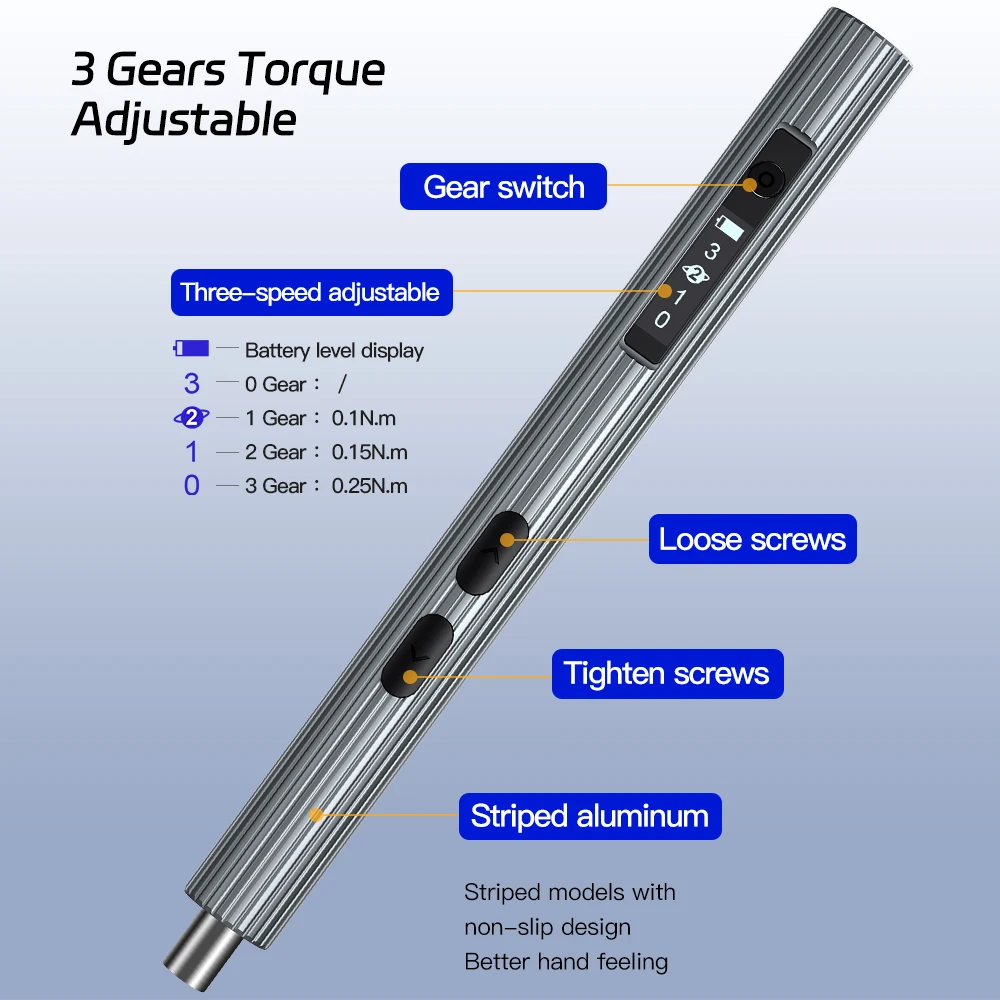 2023 New 58 In 1 Cordless Electric Screwdriver Set with 50Pcs Interchangeable S2 Steel Magnetic Bits for Xiaomi Phone Repairing