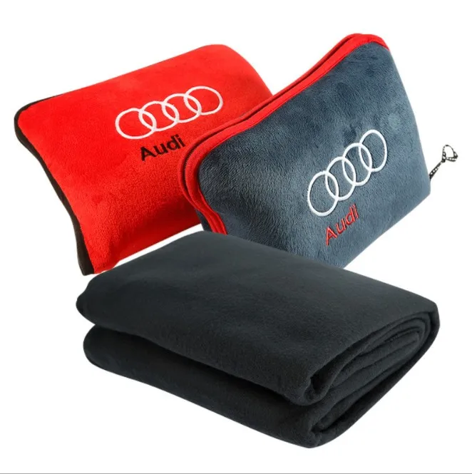 Small Portable 100% Polyester Personalized Promotional Polar Fleece Blanket For Car