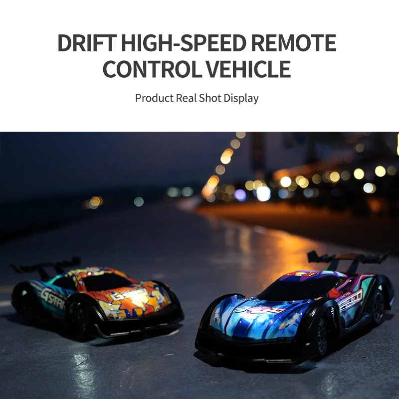 2.4Ghz Remote Control Toy High Speed Drift Race Sports Car with Led Lights SJY-Q170 Electric Mini RC Racing