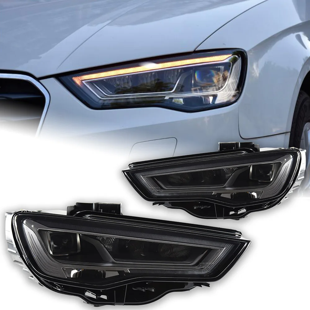 Автомобильные фары для Audi A3 проектор фар 8 в динамический сигнал передняя фара светодиодные объектив Drl автомобильные аксессуары