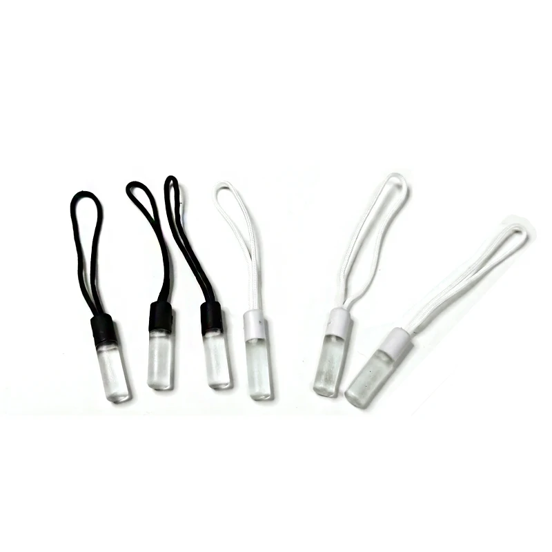 Fashion plastic transparent two-color zipper pull rope luggage shoes Garment pull decoration