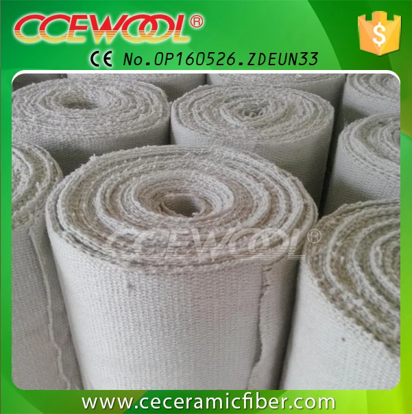 CCEWOOL heat resistant ceramic fiber fabric with SS wire