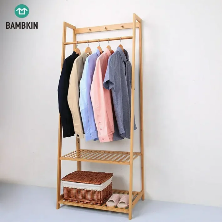 bamboo coat hanger cloth shelf hanger bamboo shelf