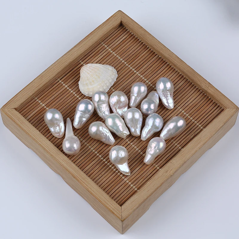 Wholesale Natural White Irregular Baroque Drop Freshwater Edison Loose Beads Pearl