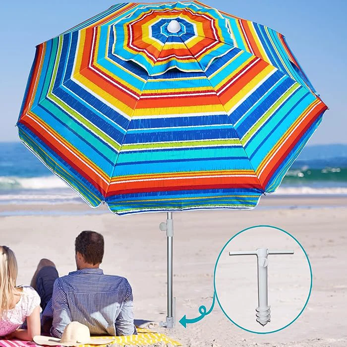 Wholesale Large 2.4M and Anchor Custom Air Vent Tile Commercial Luxury Hotel Sun Beach Outdoor Umbrella