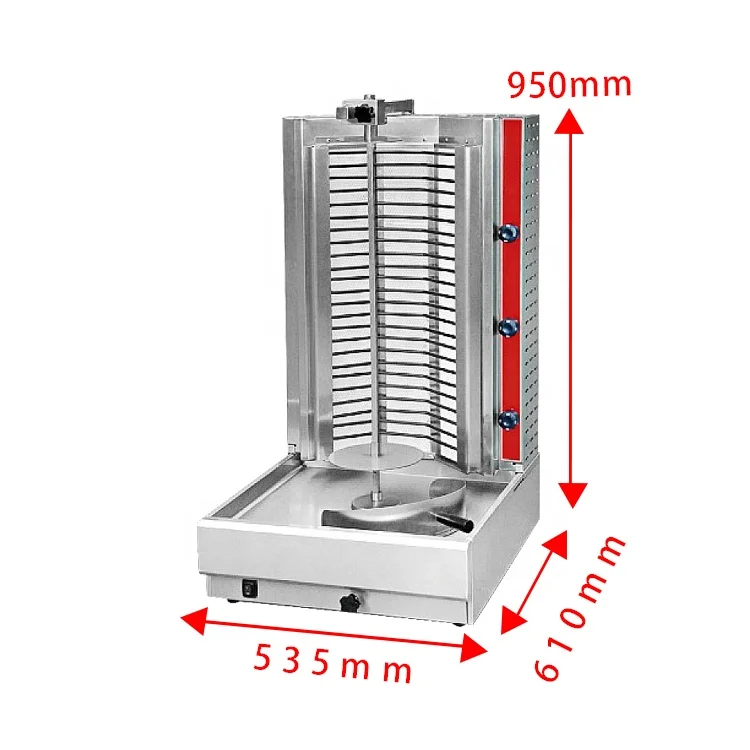 barbique outdoor car custom moissanite safety door commercial Gas Electric Kebab Machine Gas Button Shawarma Machine gas