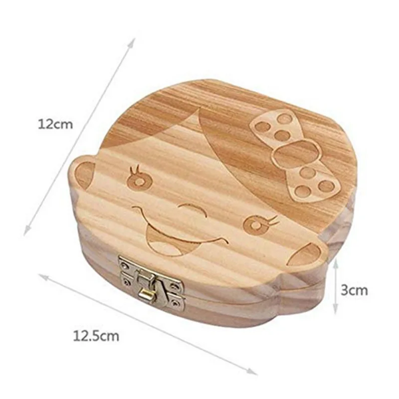 
Milk teeth box baby wood boys and girls baby teeth box storage 