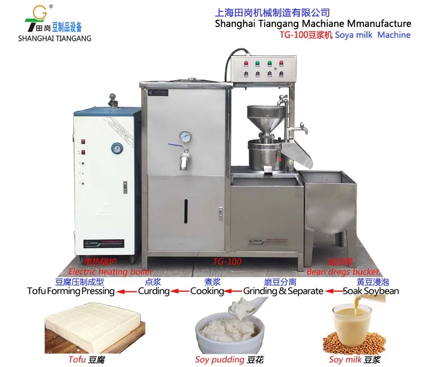 TG-100 tofu/машина для производства соевого молока, малая линия по производству соевого молока.