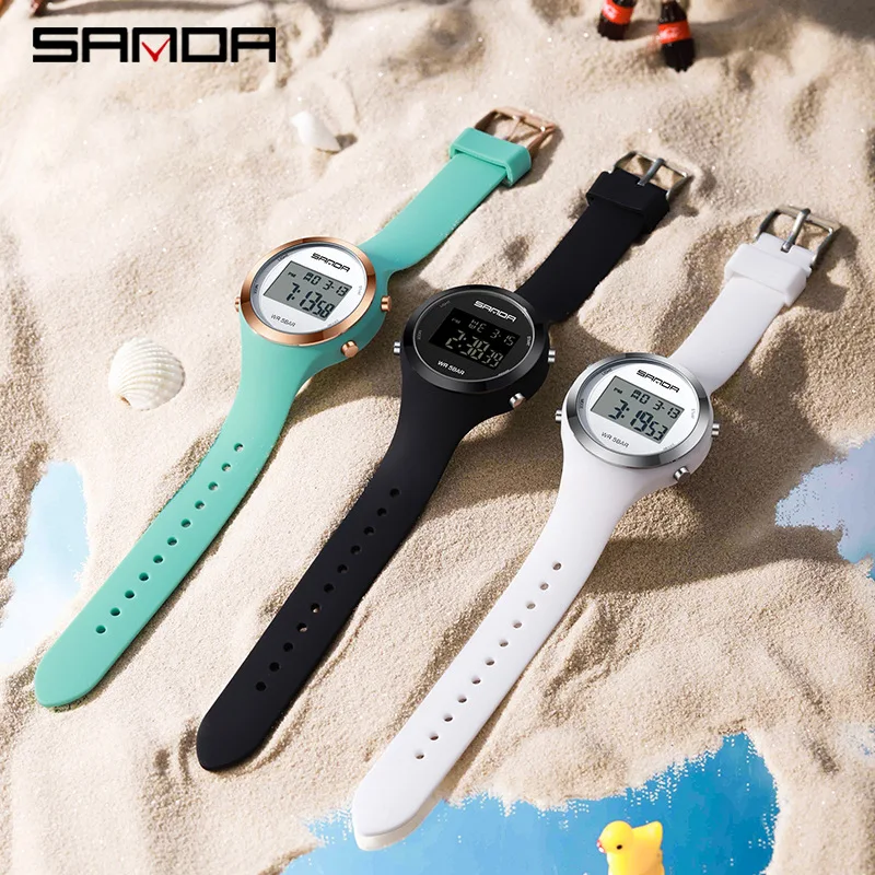Sanda New Electronic Form Display Multifunctional Male Student Watch Youth Fashion Waterproof Alarm Clock