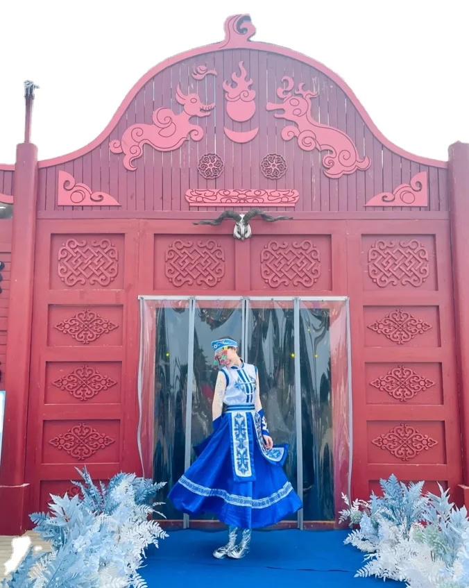 Ger Yurt Accommodation Nomadic Party Using Mongolian Yurt