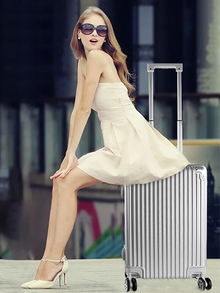 Professional TSA Fingerprint Lock Travel Hand Suitcase Manufacture Aluminum Custom Design Luggage with 360 Degree Wheel