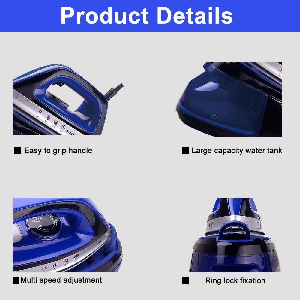 Professional Faster Iron Press Station Electric Garment For Clothes Flat Commercial Steam Irons With Water Tank