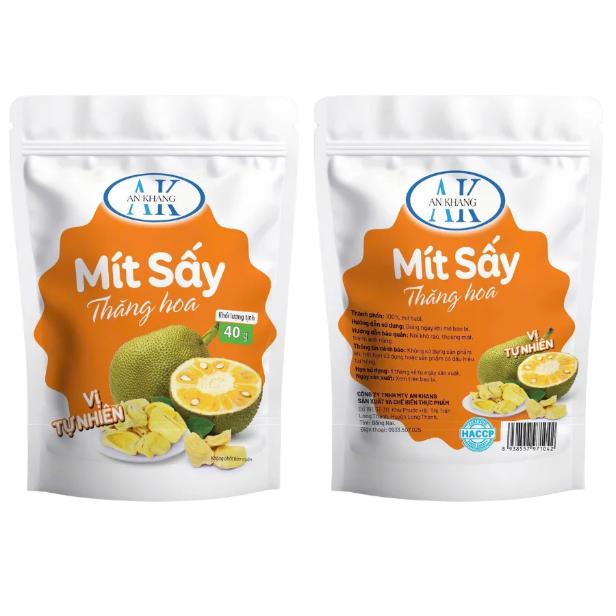 Wholesaler Price Rich Protein Dried Jackfruit Delicious Snacks Low Fat Haccp Certificate Vietnamese Manufacturer