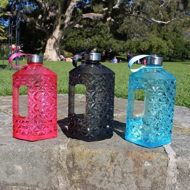 2.2L Half Gallon Water Bottle with Insulated Storage Sleeve - Tritan BPA Free Large Water Bottle/2.2 Liter (74 Ounce) Big Sport