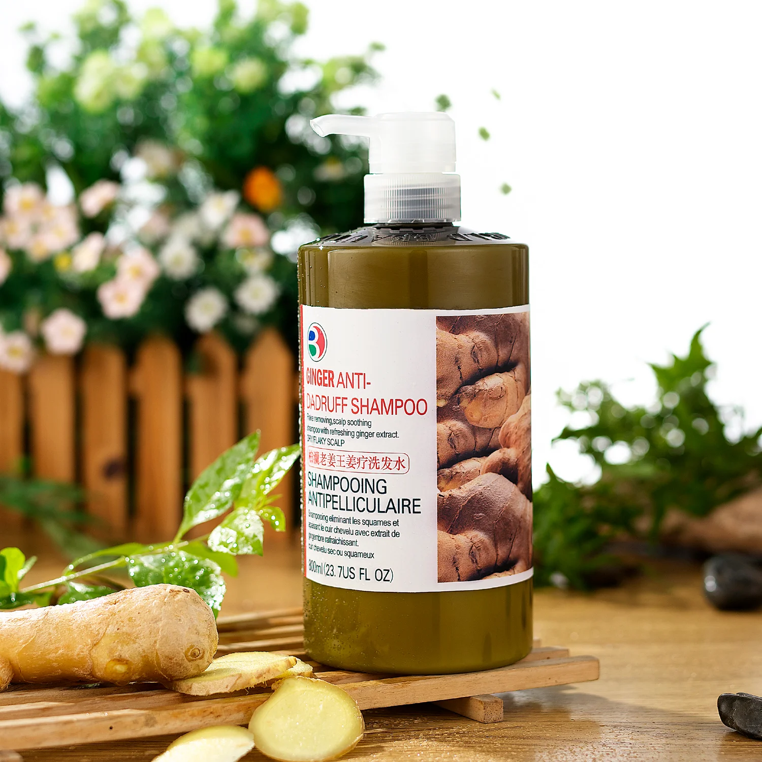 Фирменная травяная перхоть против выпадения волос, натуральный органический рост волос, набор имбирного кондиционера и шампуня