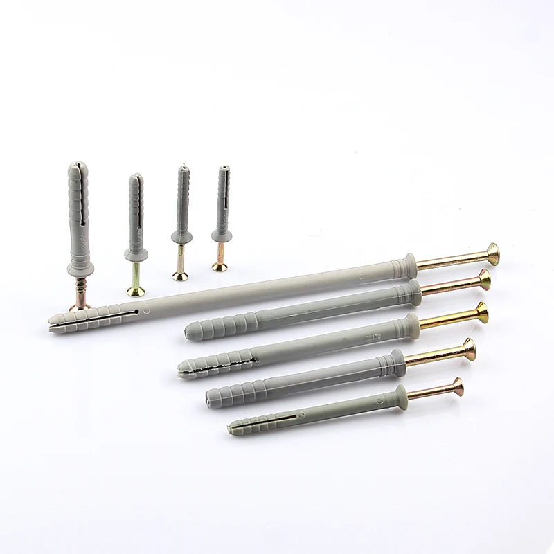 High Quality 5x30 Nylon Frame Fixing Anchors Hammer Drive Anchor Countersunk Head