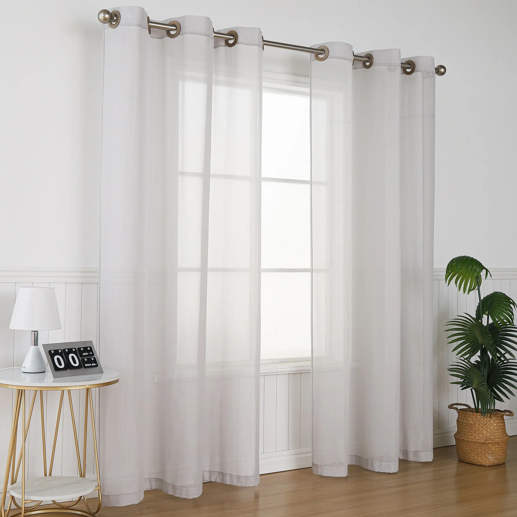 Urgarding anti-radiation emf shielding cotton & silver mesh curtains for window, white anti radiation window curtain
