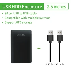 High Quality Type C USB C Hard Drive Enclosure 2.5' USB 3.0 Type C to SATA External Hard Drive Disk Case