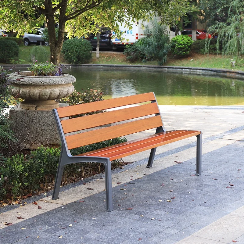 Factory Price Durable Aluminum Patio Benches Outdoor Park Tree Bench Seat for 3 or 4 seaters