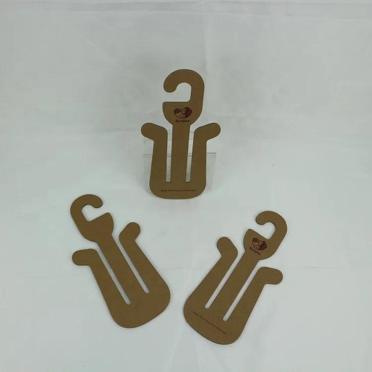 New design eco-friendly cardboard paper hangers customized paper hangers for shoe