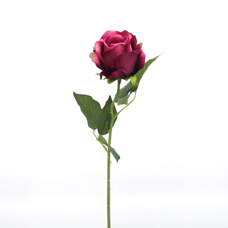Velvet Rose Artificial Silk Flower Decor Wedding Roses Flores Artificiales Carton Decorative Flowers Romantic New Year Gift 53cm