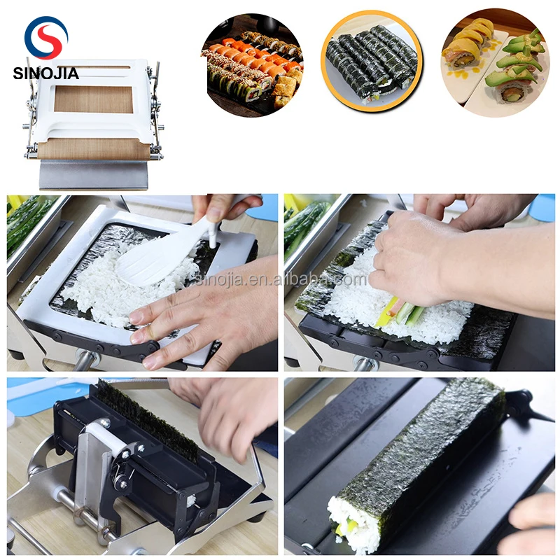 Easy Operate Square Sushi Machine / Japanese Automatic Sushi Rice Ball Making Machine
