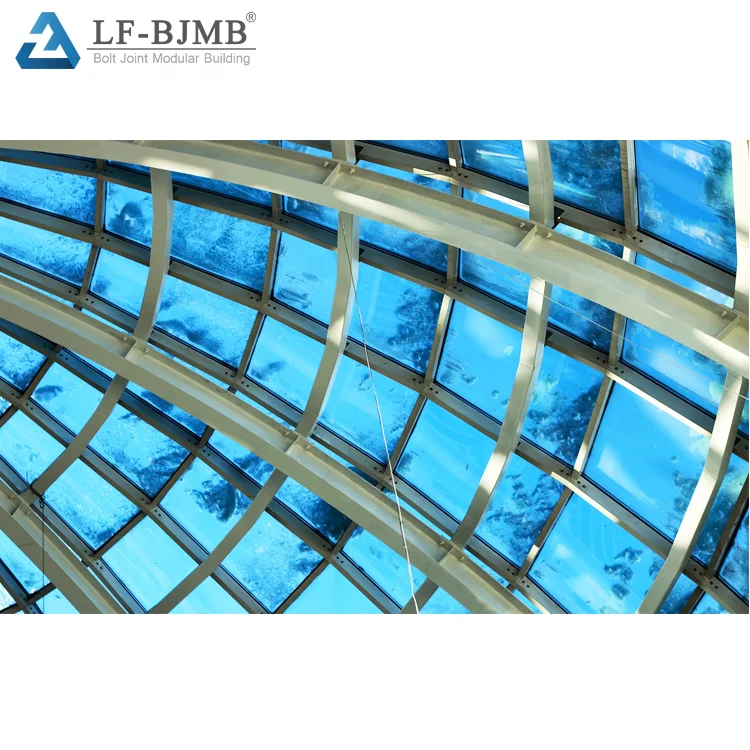 Long-Span Steel Structure Glass Atrium Roof