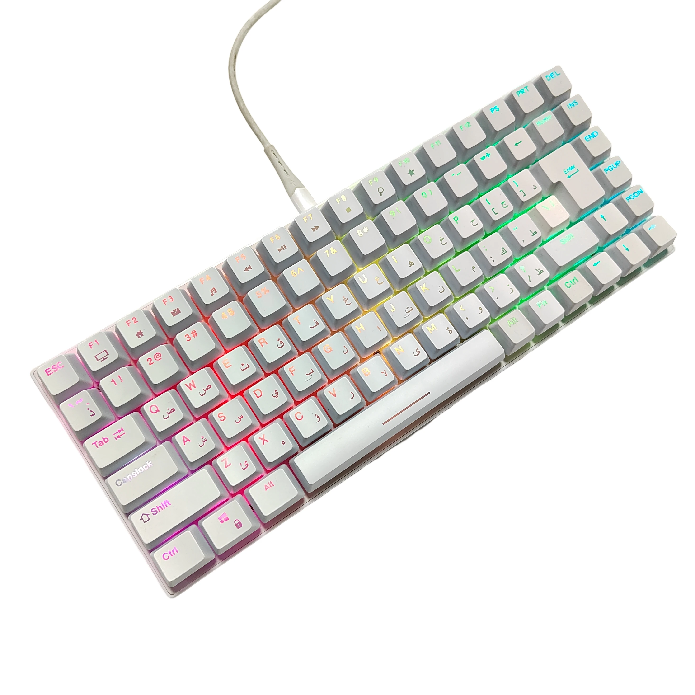 Custom DIY 83 Keys Green Red Switch Custom Keycap Mini USB Wired Gaming Fashion RGB backlit optical mechanical keyboard