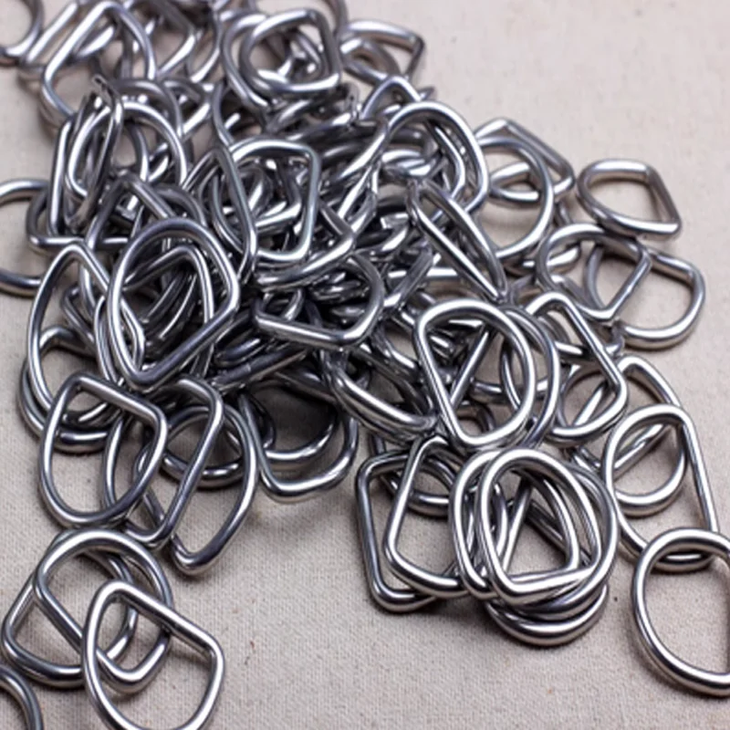 Factory Supply Stainless Steel 304 welded d ring Stainless Steel 316L Metal D Ring