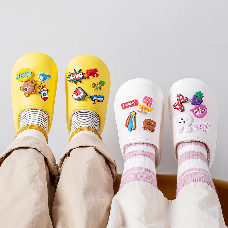 Cheerful Mario 2022 new style Home fluffy Slippers wholesale cute winter kids shoes for girls toefl at home footwear stock