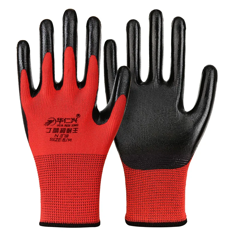 High Quality Latest Design Rubber Acid And Alkali Resistant Nitrile Gloves