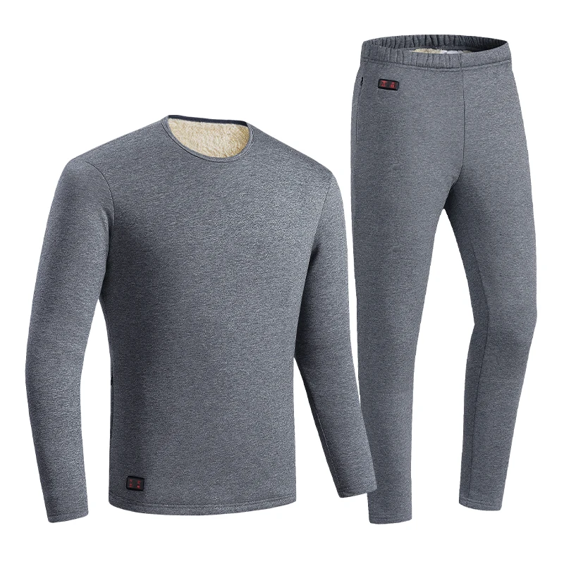 Men Women Premium Winter Long Warm  Tops Pants Suit Set Clothing Heating Fleece Heated Thermal Suit Underwear