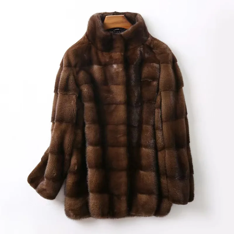 Europe  Denmark   Mink   fur  coat   Supper quality    winter  women   classic  real   Mink   fur  coat