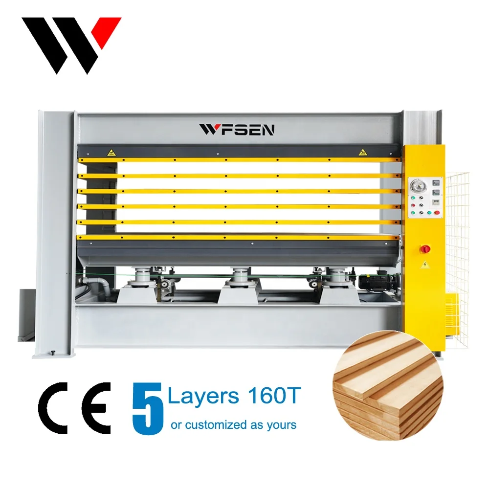 Hydraulic hot press machine for composite particle board laminate